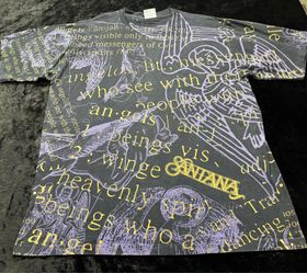 Mens XL 1994 Carlos Santana Angels AOP Rare Band Tshirt