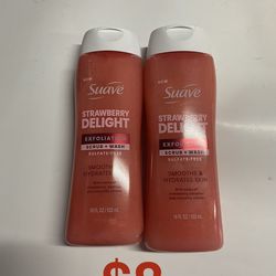 Suave Strawberry Delight Body Exfoliating Set