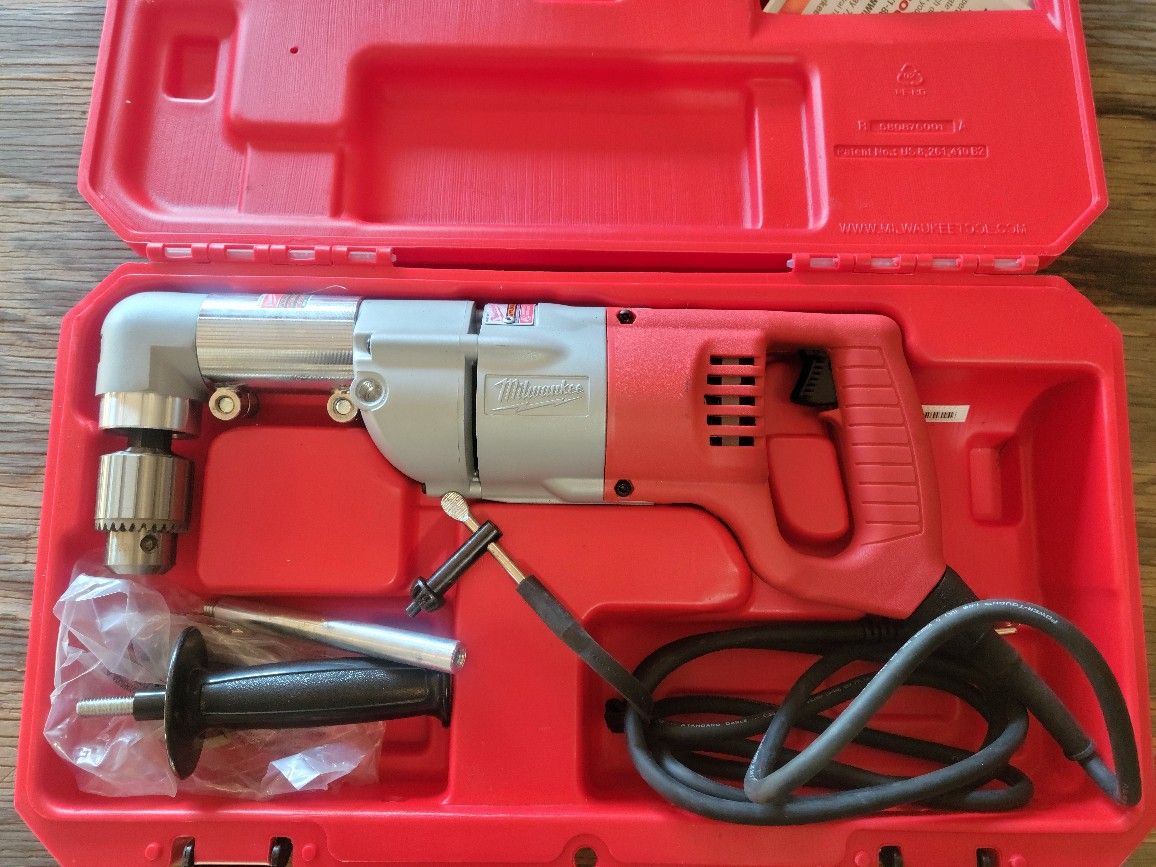 Milwaukee 7 Amp Corded 1/2 in. Corded Right-Angle Drill Kit with Hard Case
