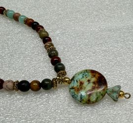 African Turquoise Necklace 