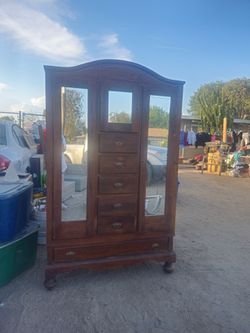 Antique wardrobe cabinet