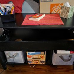 Black Coffee Table With Top That Raises Up 