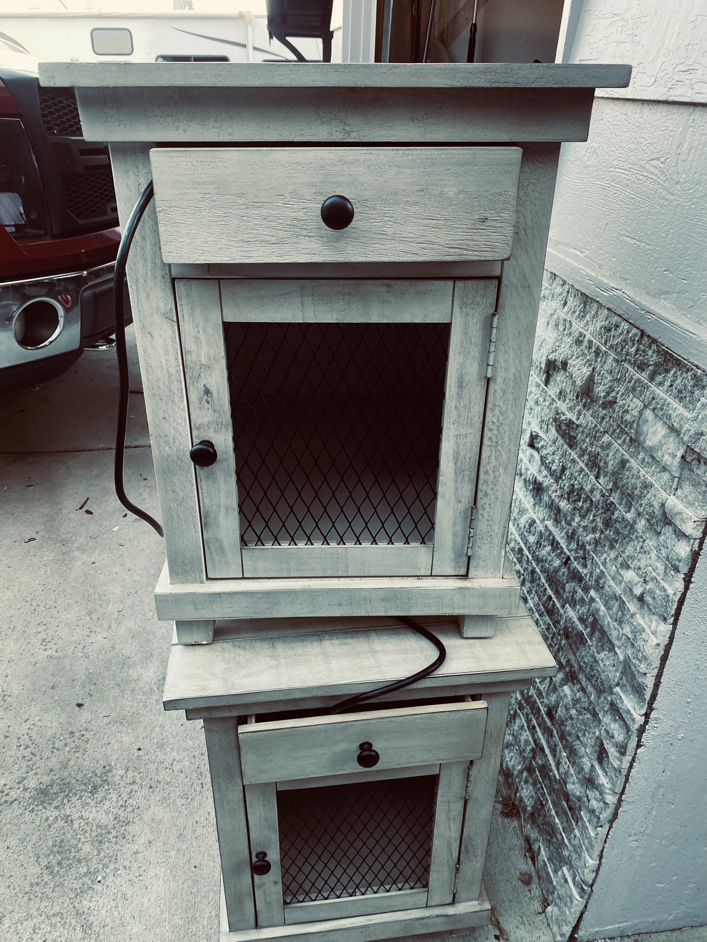 End Tables For Sale $80 OBO  18” W 24” Tall 25.5” deep