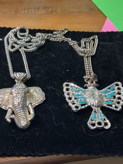 Jewelry Elephant and Thunderbird necklaces