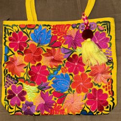 Mexican Embroidered Tote Bag NEW
