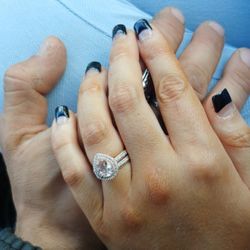 Pear-Shaped Morganite Engagement Ring 5/8 ct tw Diamonds 14K Rose Gold
