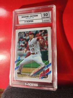 2021 Topps Shohei Ohtani #150 Pitching, White Jersey MGS 10 GEM MT Angels