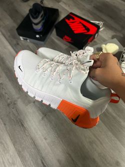 Nike Metcon White and Orange