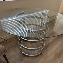 Modern Glass Dining Table 