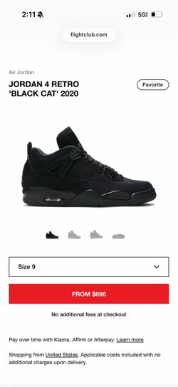 Jordan 4 blacat 2020