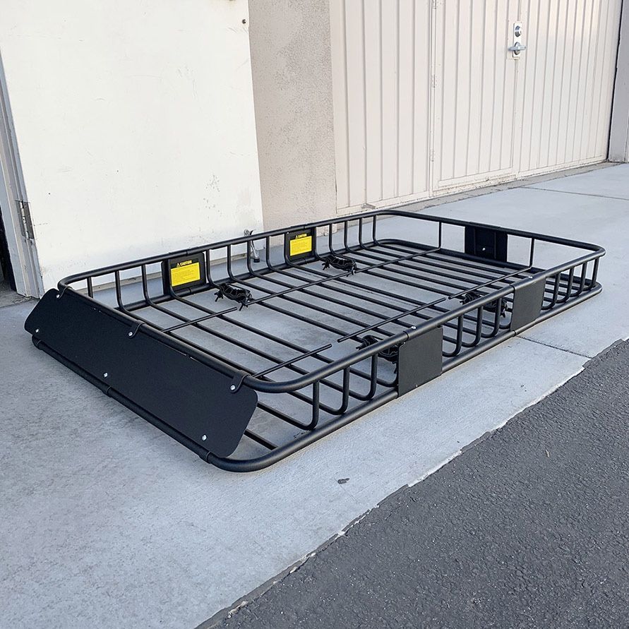 (Brand New) $130 Universal Roof Rack 64x39 Inch Car Top Cargo Basket Carrier Extension Luggage Holder 150lbs Max