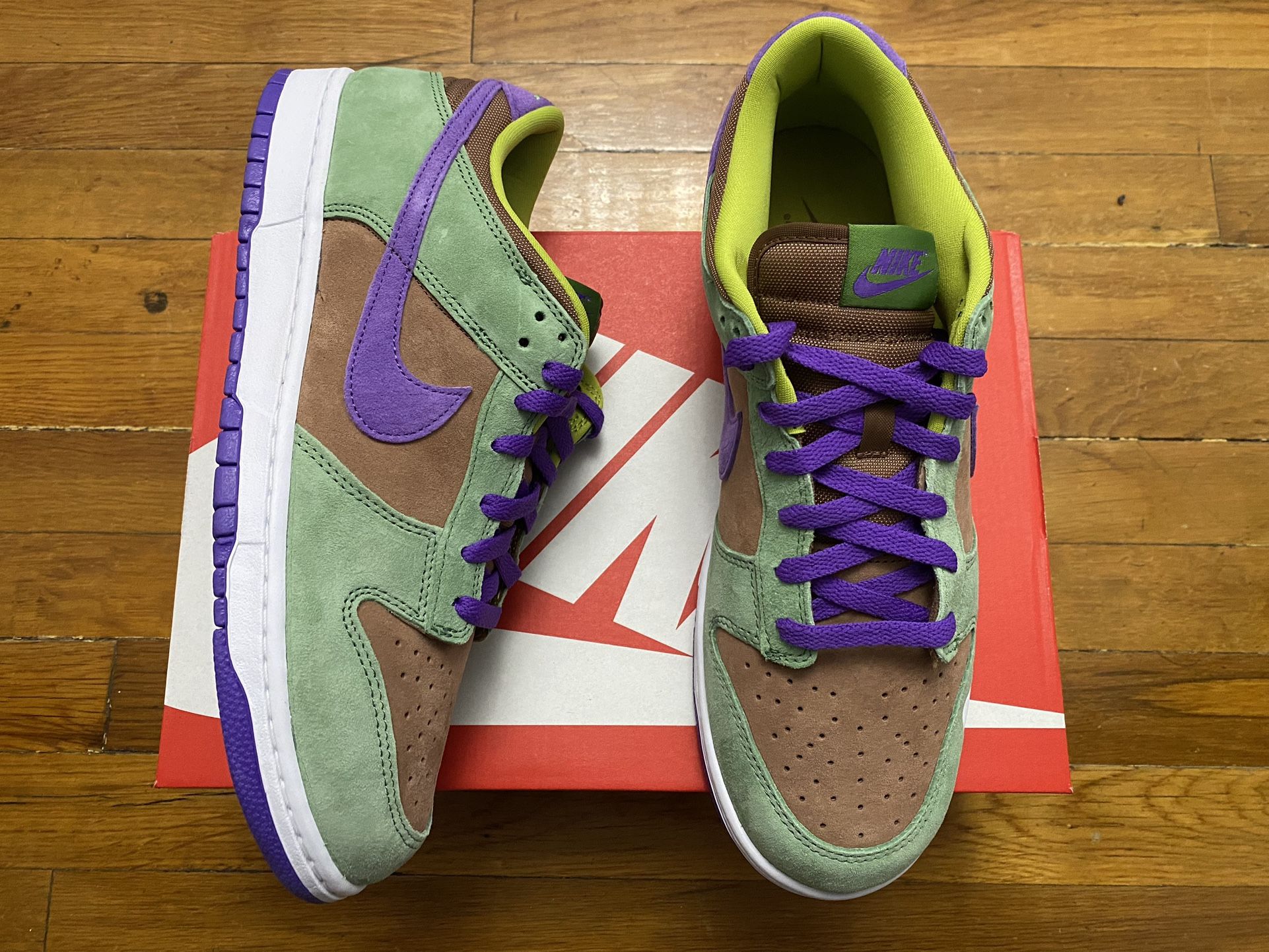 Size 12 - Nike Dunk low Veneer Green Purple Dunk Men’s