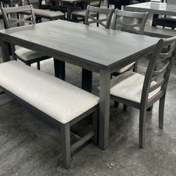 Dining Table Set With Bench 