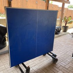 Ping Pong Table With Balls And Paddles. Complete. Works Great. 
