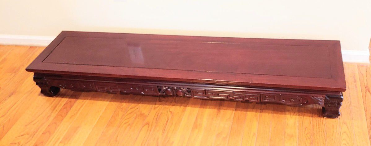 Collectable Vintage Hardwood Redwood Low-legged Table