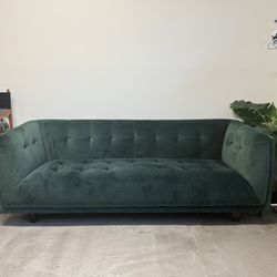 Green Velvet Couch - Good Condition!