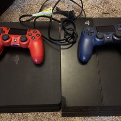 PlayStation 4’s with controllers