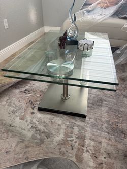 Glass coffee table
