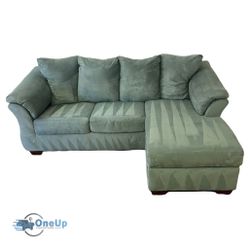 Light Blue Reversible Sectional Couch Sofa *FREE DELIVERY*