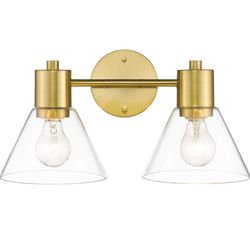 Bathroom Vanity Light Sets, Set of 2 Matching Bundle, Fixtures with Glass Shade