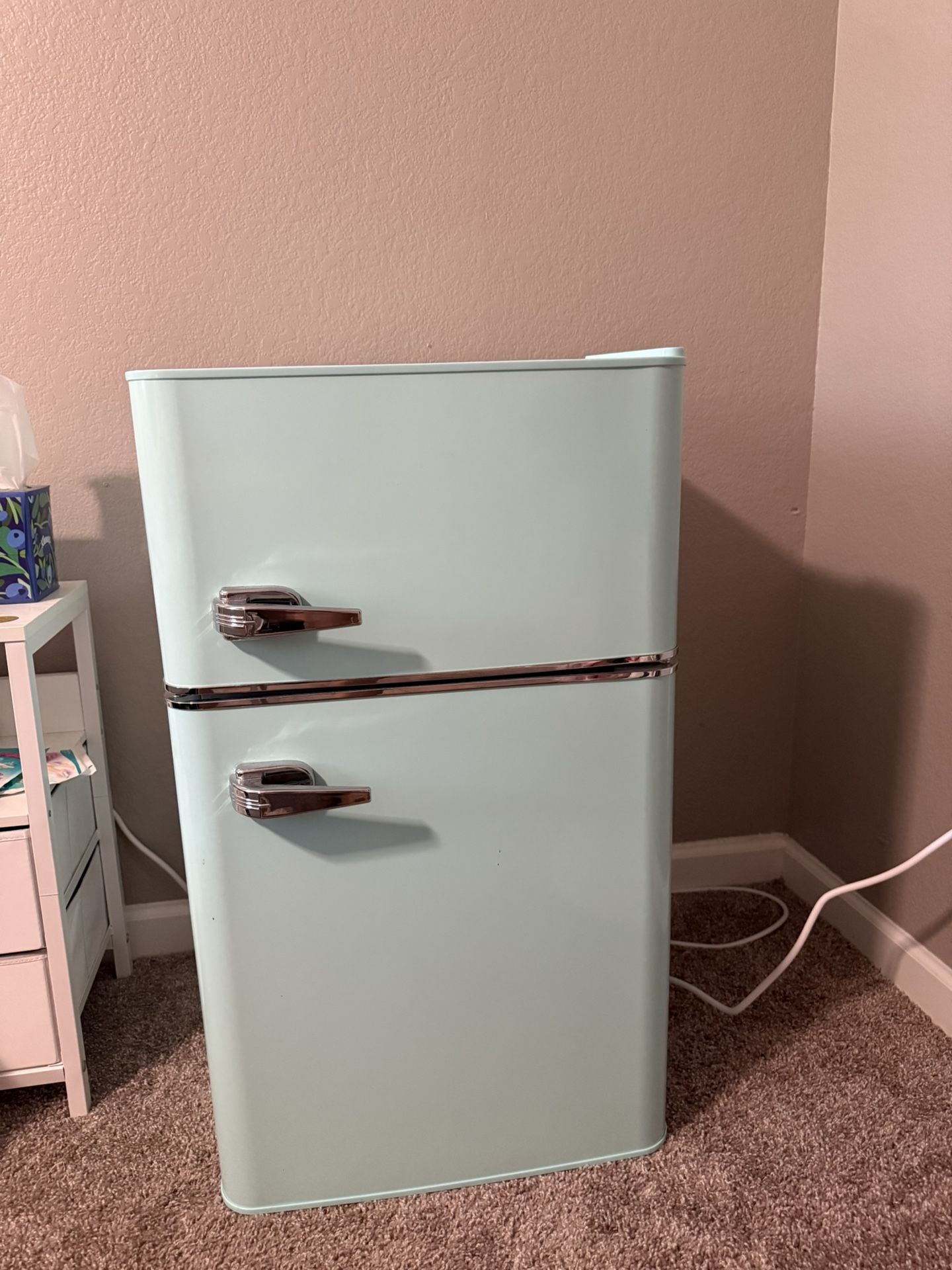 Insignia Retro Mini Fridge with Top Freezer