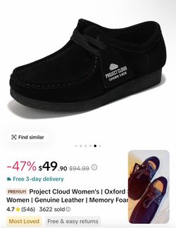 Project Cloud Genuine Suede Women's Oxford Shoes