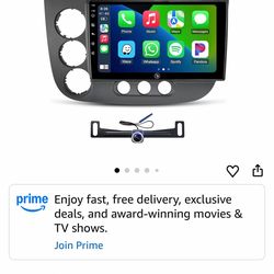 Car Radio Stereo for Honda Civic 2001-2005, Wireless CarPlay Android Auto 9 Inch Linux Touch Screen GPS Navigation Head Unit WiFi Bluetooth FM/AM