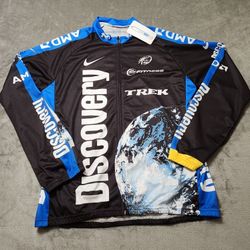 NWT Nike Vintage Discovery Channel Cycling Jersey Trek Long Sleeve 2007 Size XL