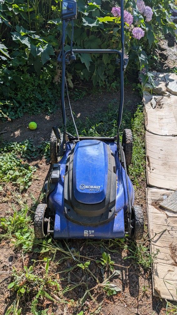 Kobalt electric lawn mower, 21 inch deck