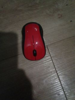 Red and Black Wireless Computer Mouse