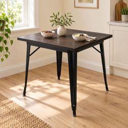 Dark Brown Square Dining Table - 31.5 Inch - New