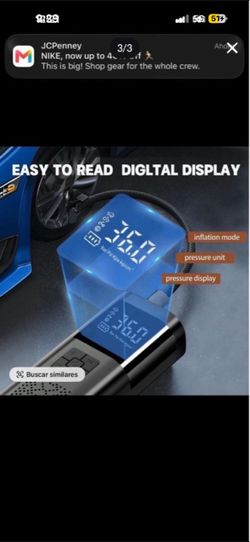 Portable Cordless Tire Inflator Air Compressor