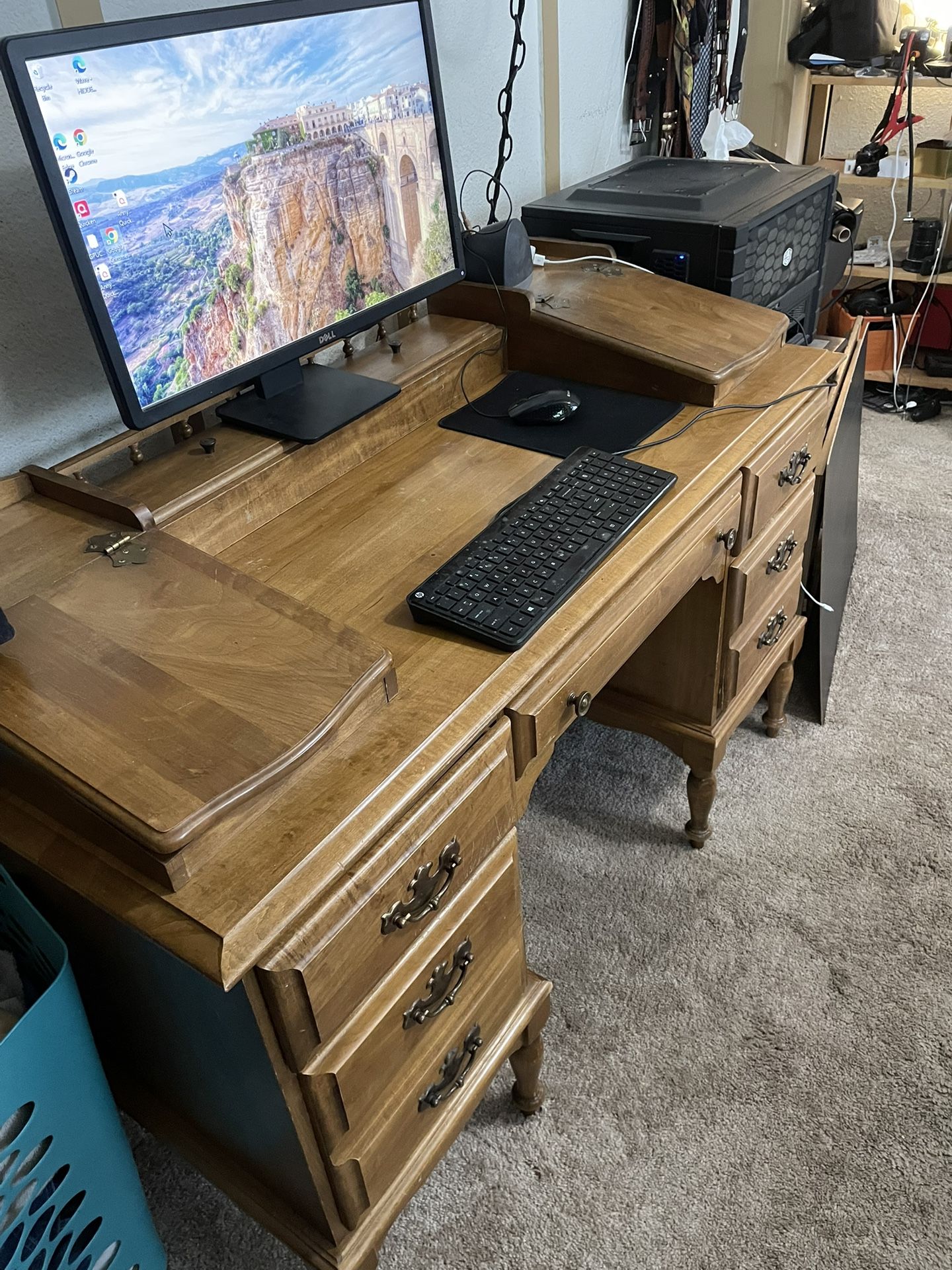 Mid Sentry Maple Desk