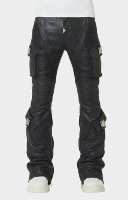 Guapi Black Ops Leather Stacked Pants (size: 30)
