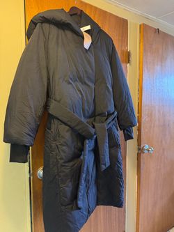 Belted Long Puffer Coat