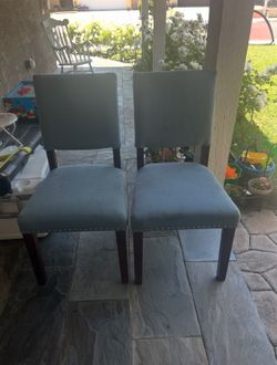 Aqua Chairs Wooden Legs