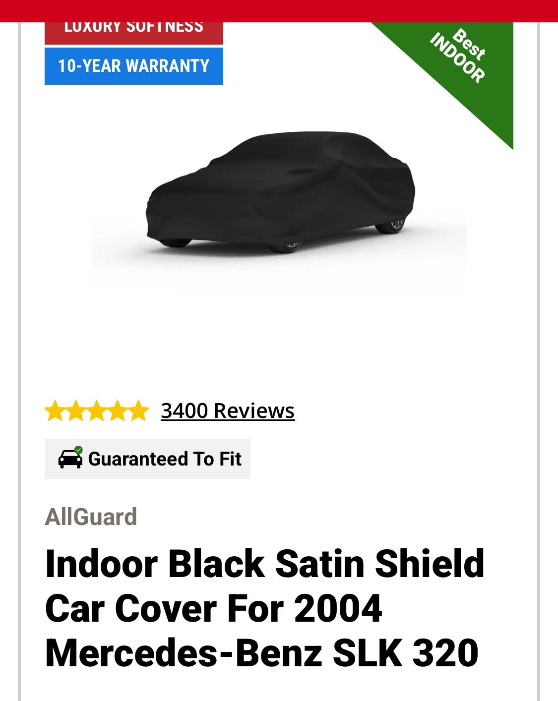 Slk ( 320) Car Cover