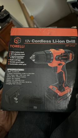 Drill. Torelli 12v With 67 Pc Bit Set.  