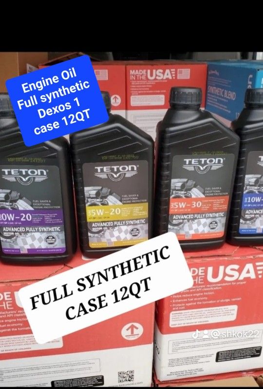 Special Special Motor Oil Full Synthetic Dexos Case 12QT High Quality Available 