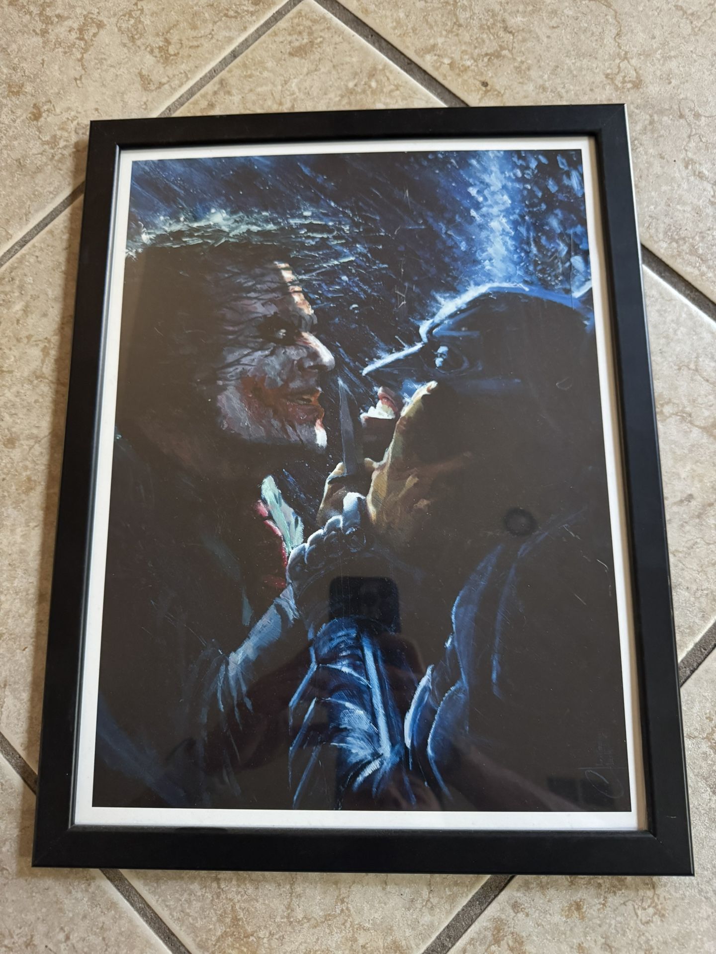 Batman Dark Night 17x11 Christopher Jack Print framed