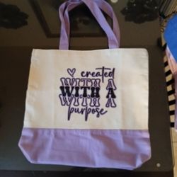 Created With A Purpose Canvas Tote Bag