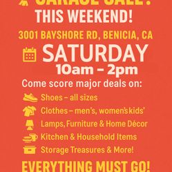 Storage clean out garage sale 