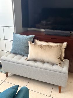 New set of 3 Decorative Pillows Metallic set & Blue Modern SALE