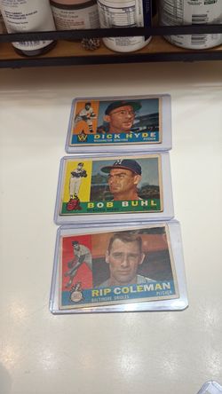 1960 Topps Baseball Cards Lot of 3