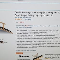 Dog Bed Ramp New In Box Gentle Rise Brand Dog Couch Ramp 53 Inch Long 