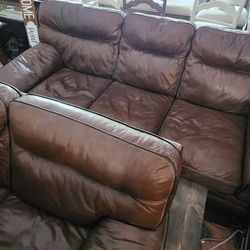 Alexander Brown Leather Sofa