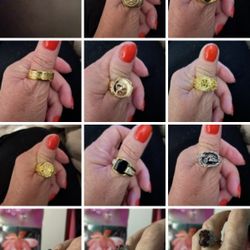 Beautiful Men’s 14K Gold Plated Rings For Sale .. Only $65 Each