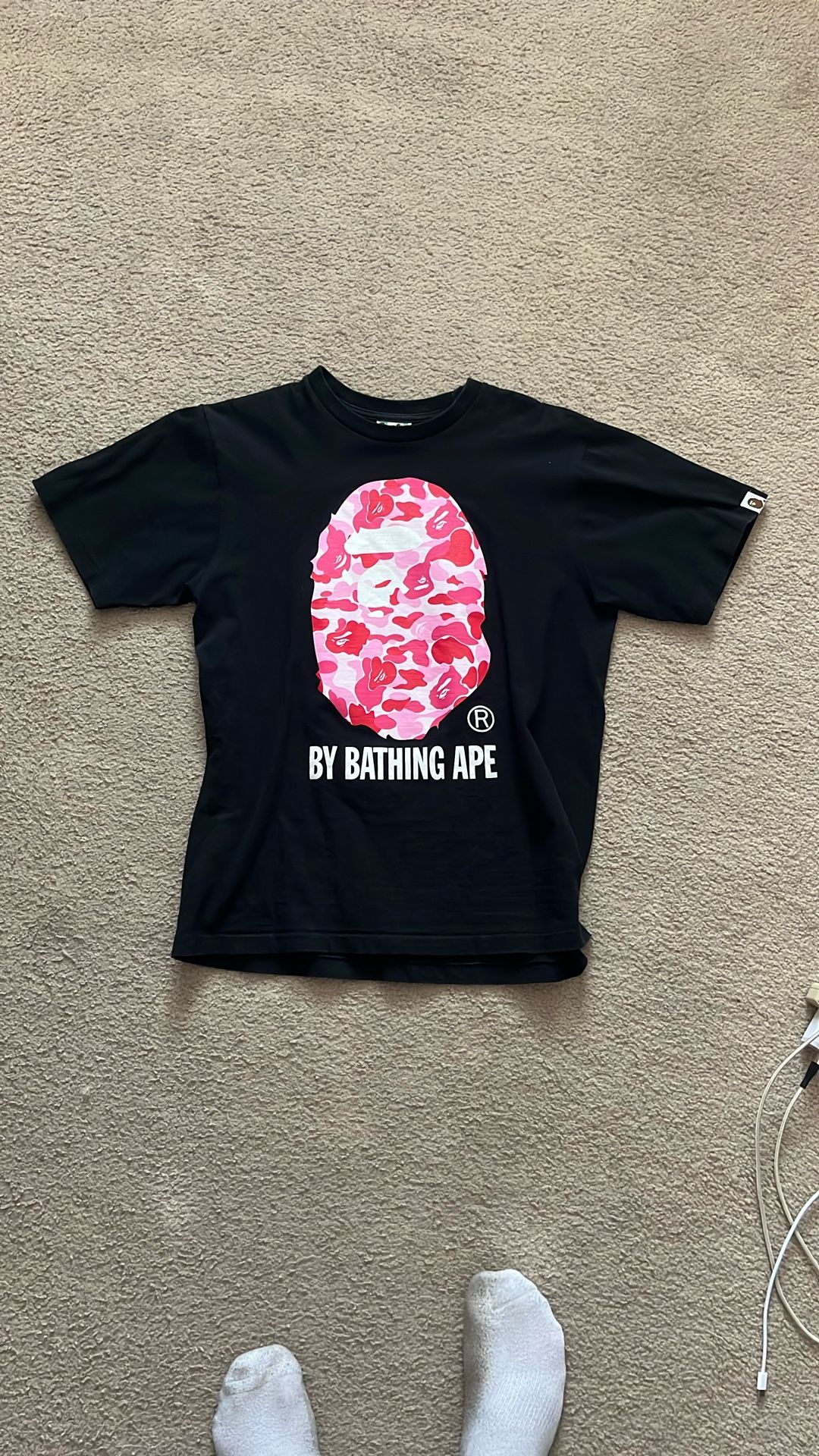 BAPE Box Pink Tee - Original Bought In Japan (100% Real, See Tag For Details) 