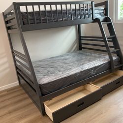 Bunk Bed Frame With Mattresses 