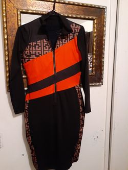 Club Dress with Design and Zipper front